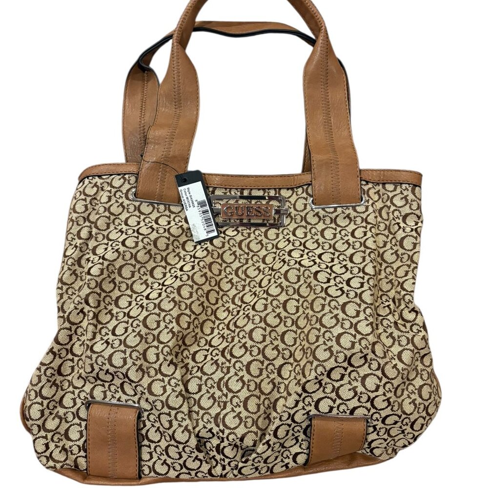 Guess Aversa Logo Jacquard Large Tote Bag